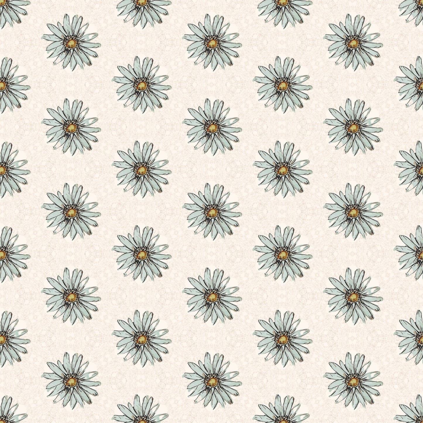 PU Leather Notebook - Ditzy Daisy - White