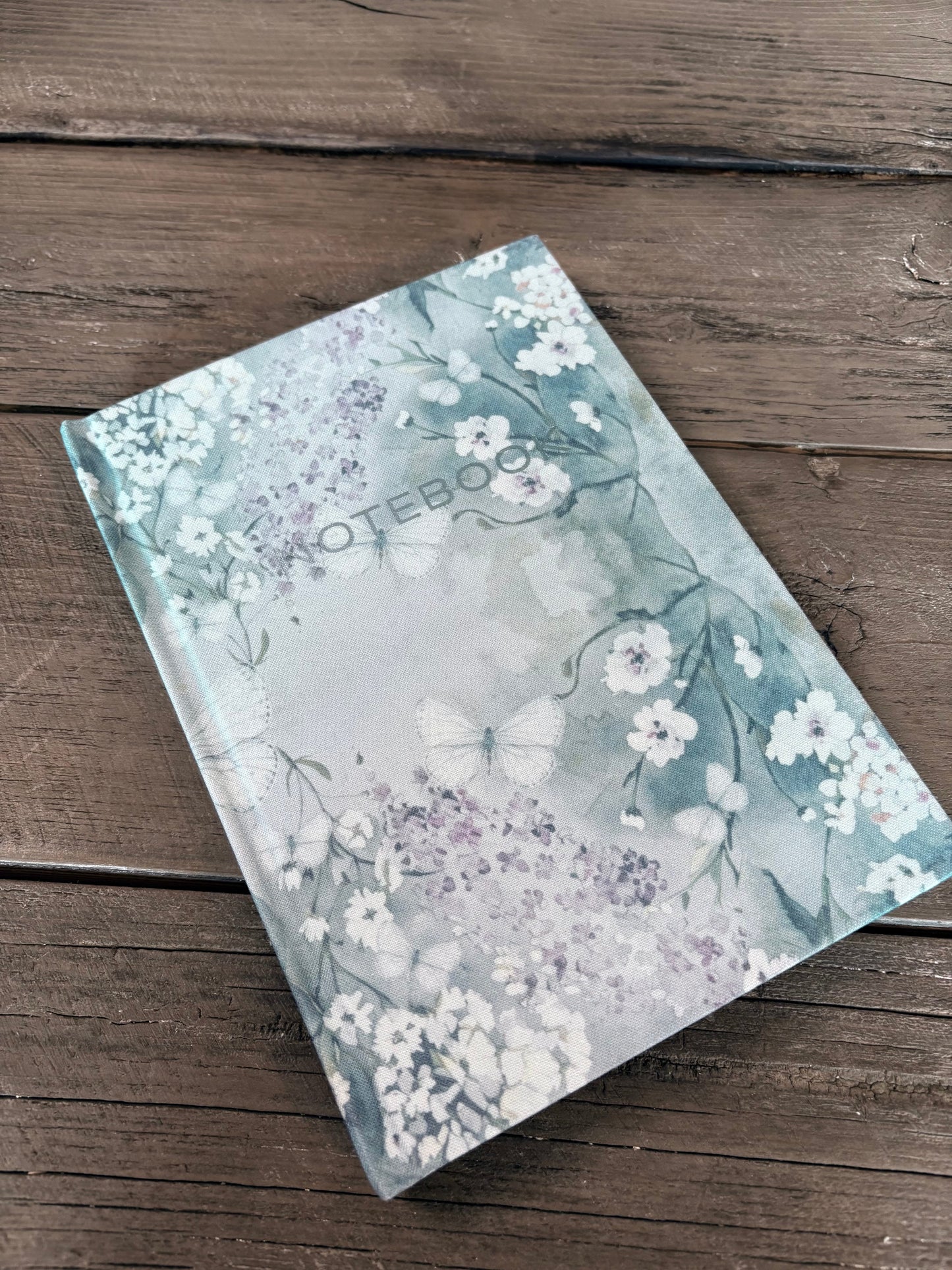 Linen Notebook - Cottage Garden - Soft Green