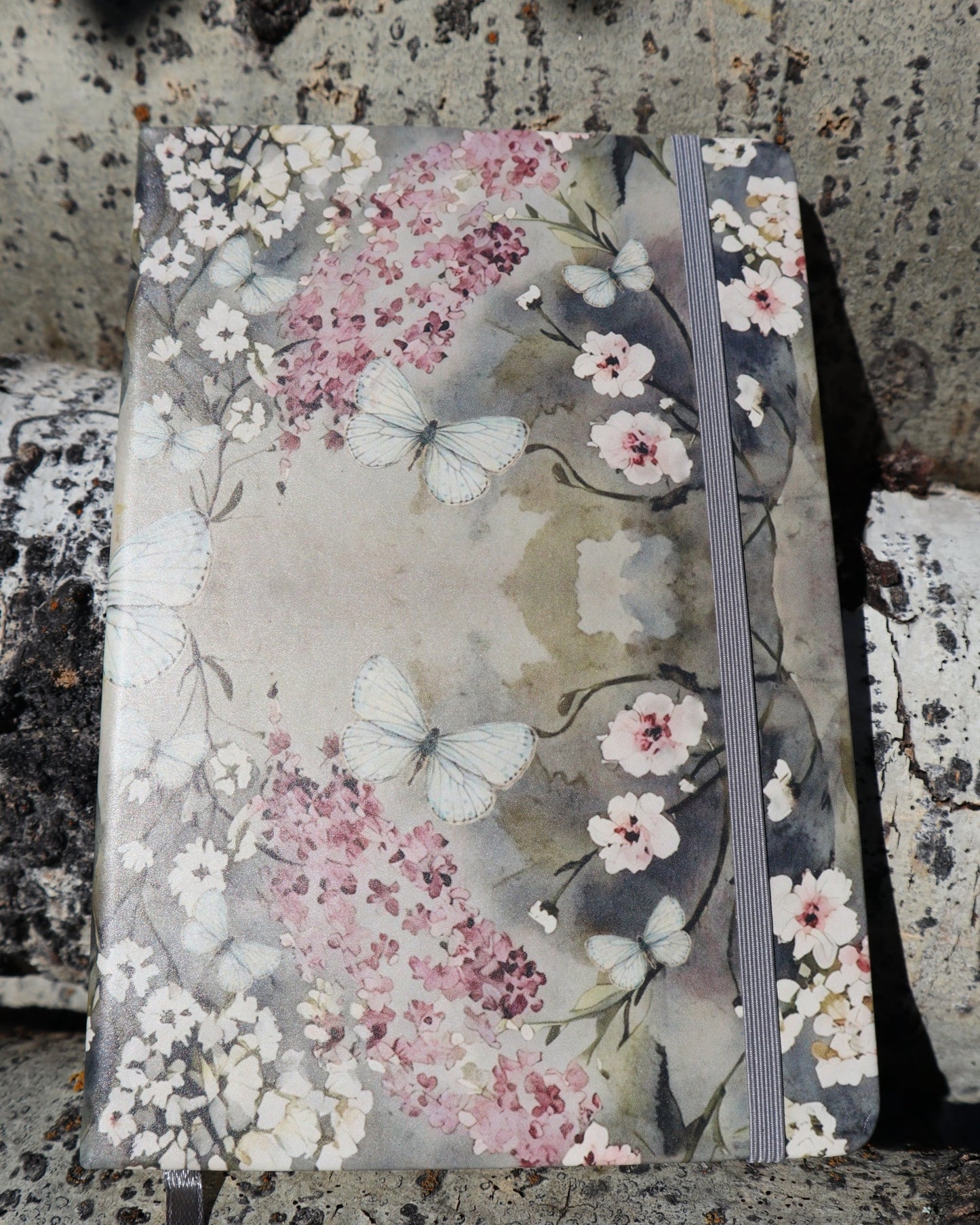 PU Leather Notebook - Cottage Garden Khaki