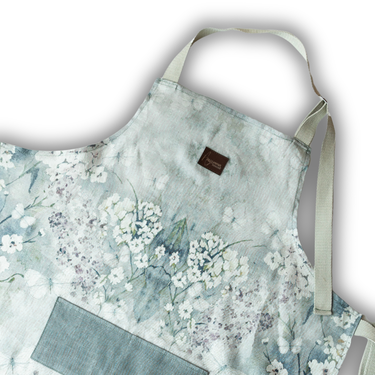 Linen Apron - Cottage Garden - Soft Green