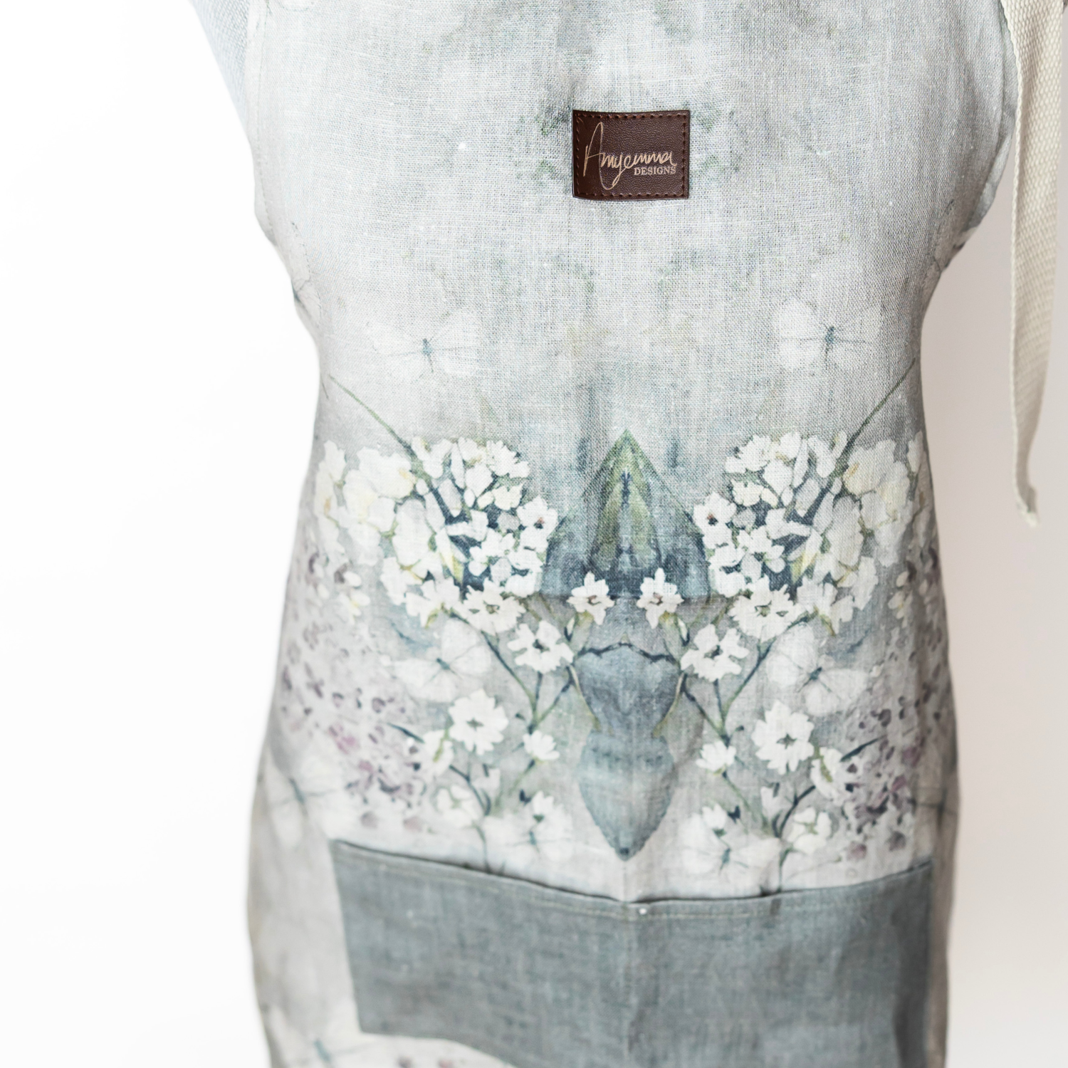 Linen Apron - Cottage Garden - Soft Green