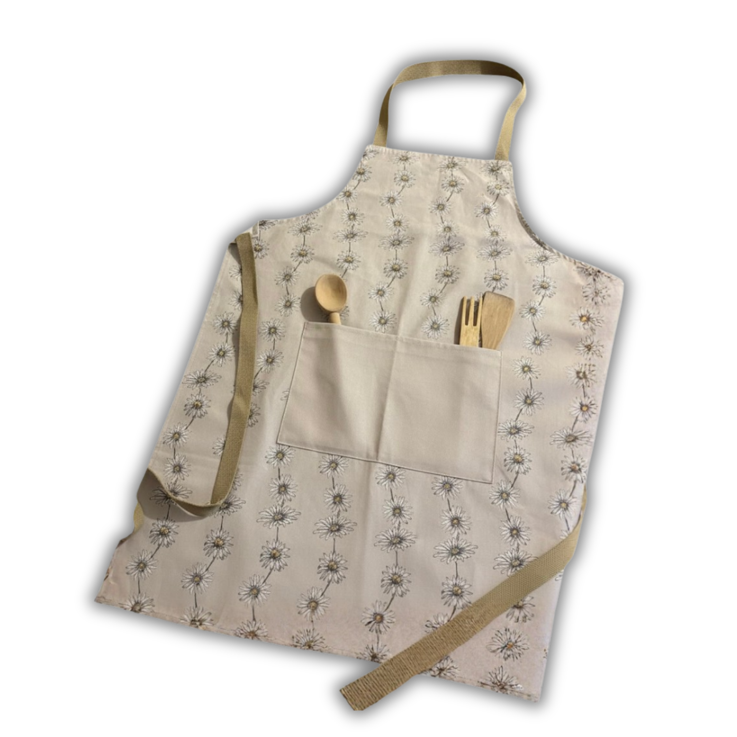 Cotton Apron - Daisy Chain - Green