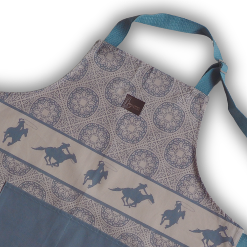 Cotton Apron - Rodeo Queen - Blue