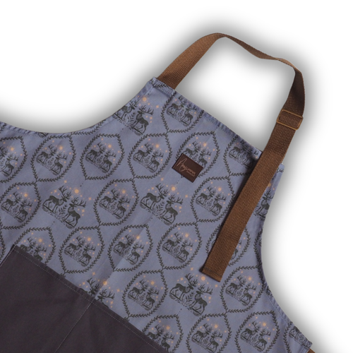Cotton Apron - Winterfell - Storm Blue