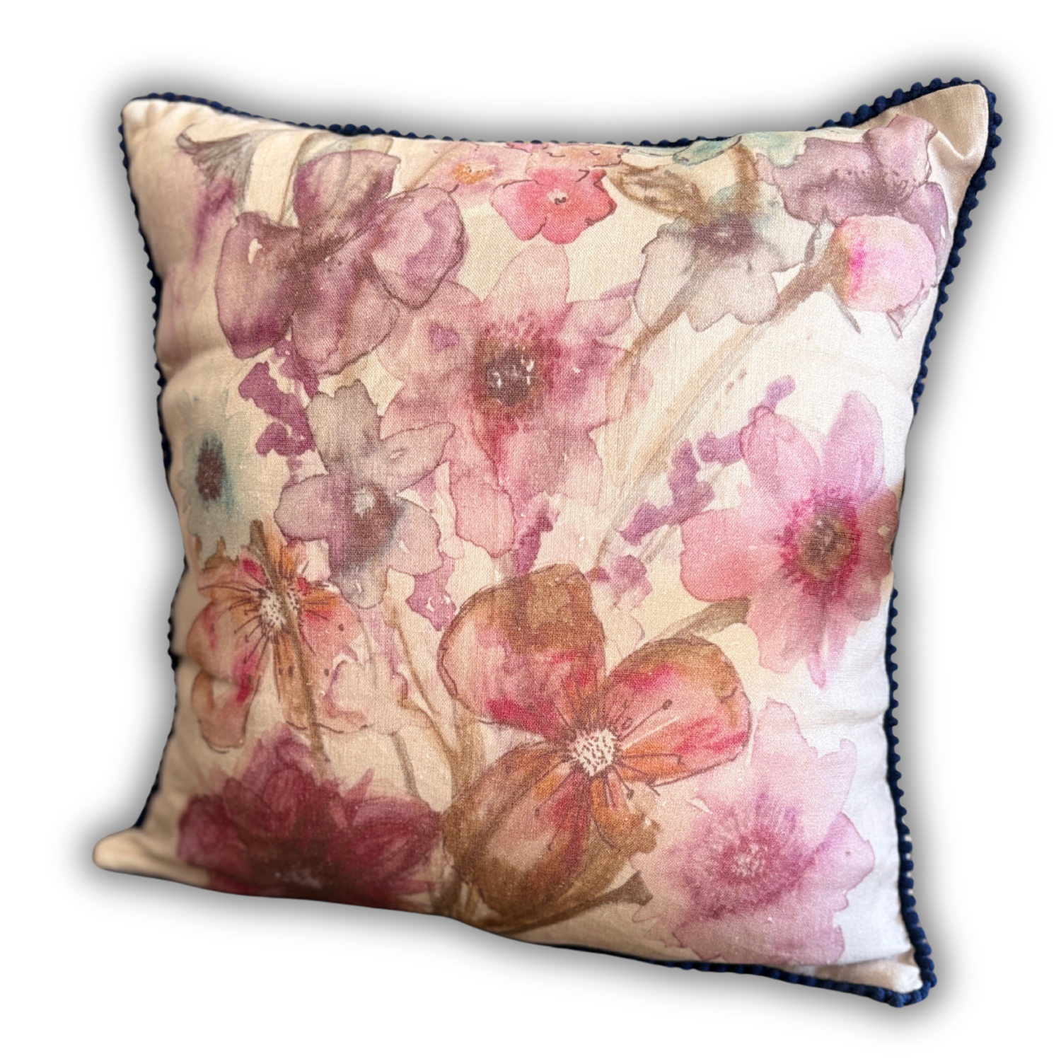 Linen Cushion 16  x 16  - Heritage Bloom - Cream