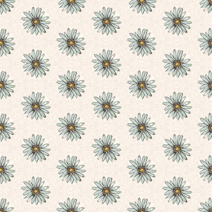 PU Leather Notebook - Ditzy Daisy - White