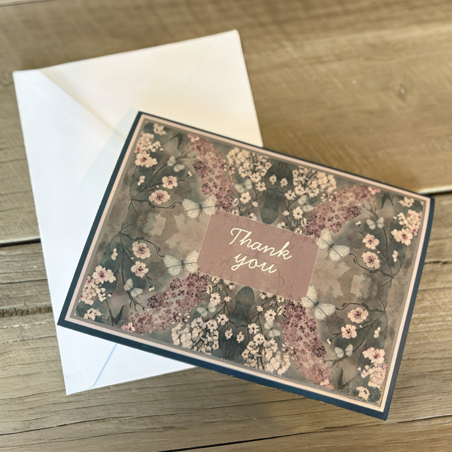 Thank you Greeting card  - Cottage Garden