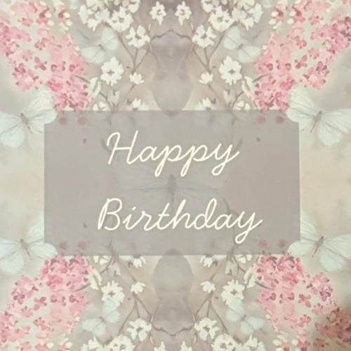 Happy Birthday Greeting card - Cottage Garden