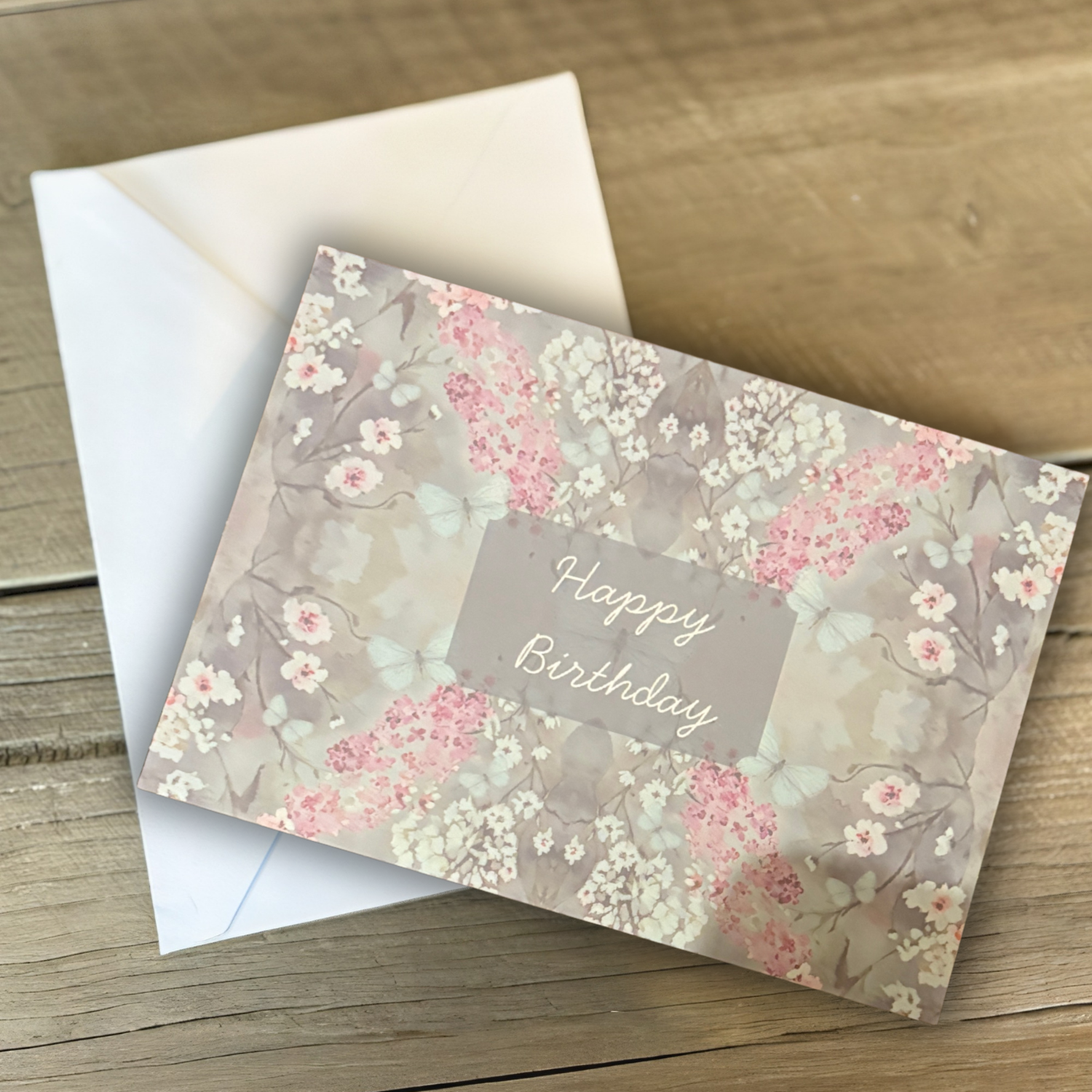 Happy Birthday Greeting card - Cottage Garden