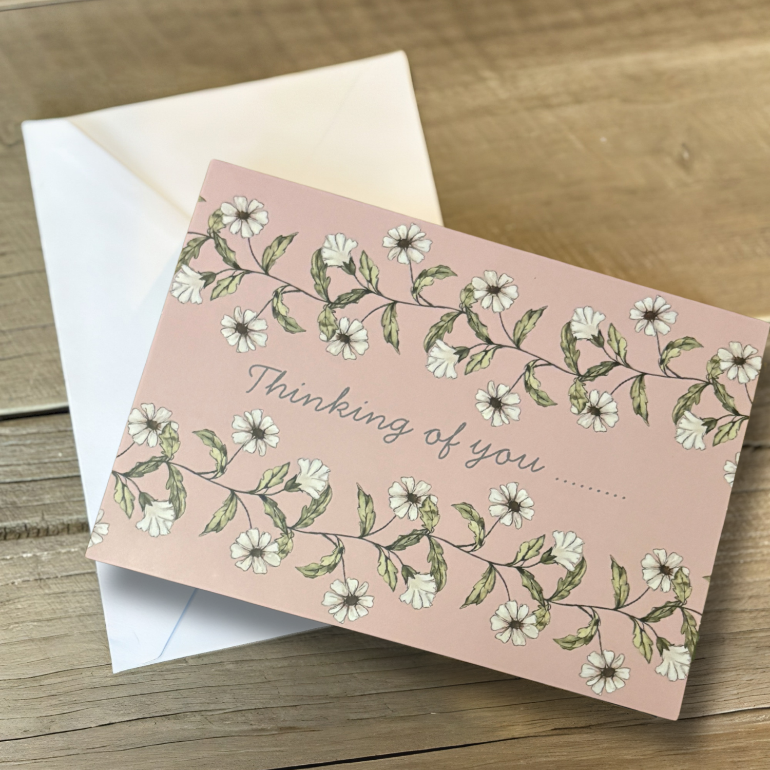 Thinking of you Greeting card - Trailing Flowers