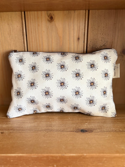 Pouch bag - Ditzy Daisy - White