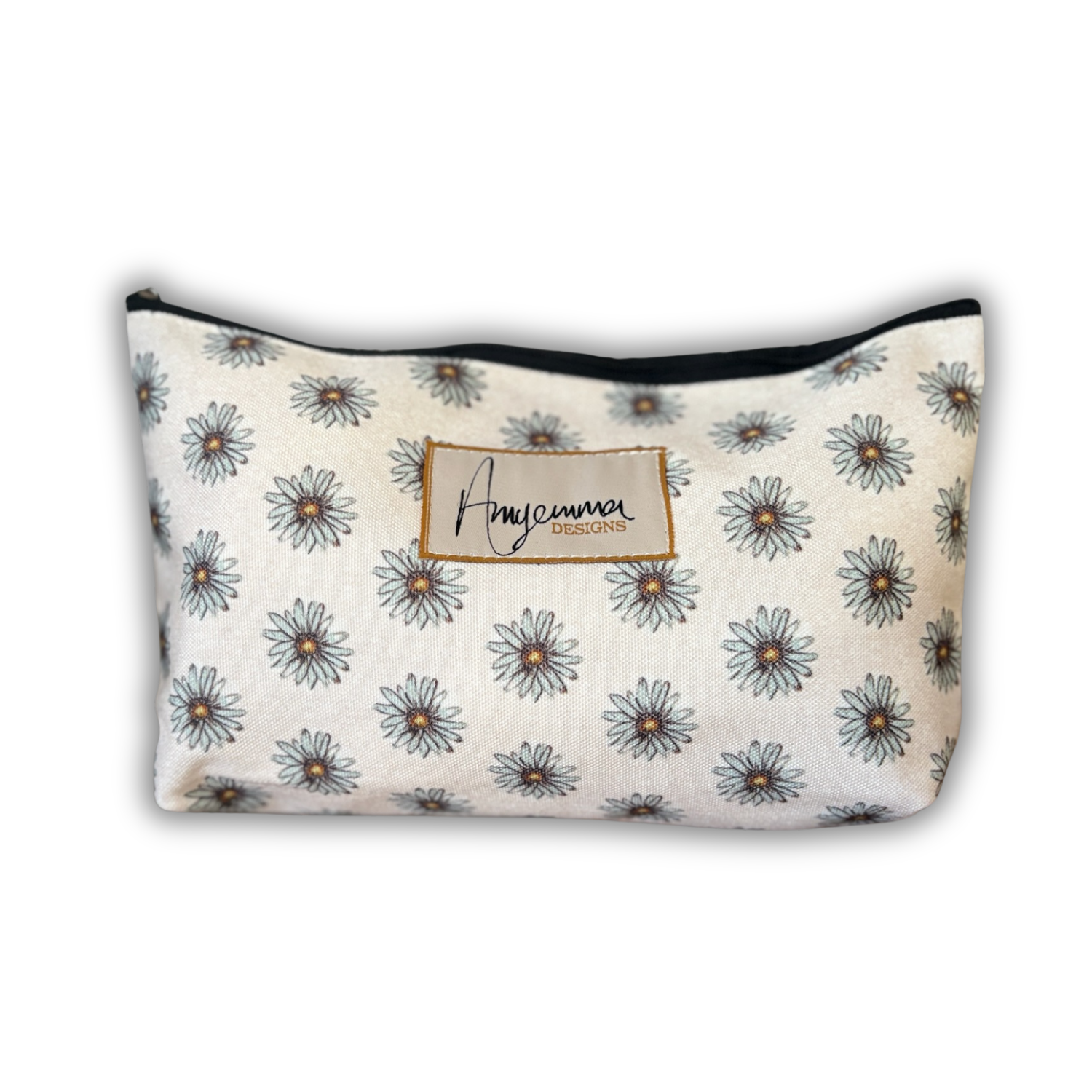 Makeup bag - Ditzy Daisy - White