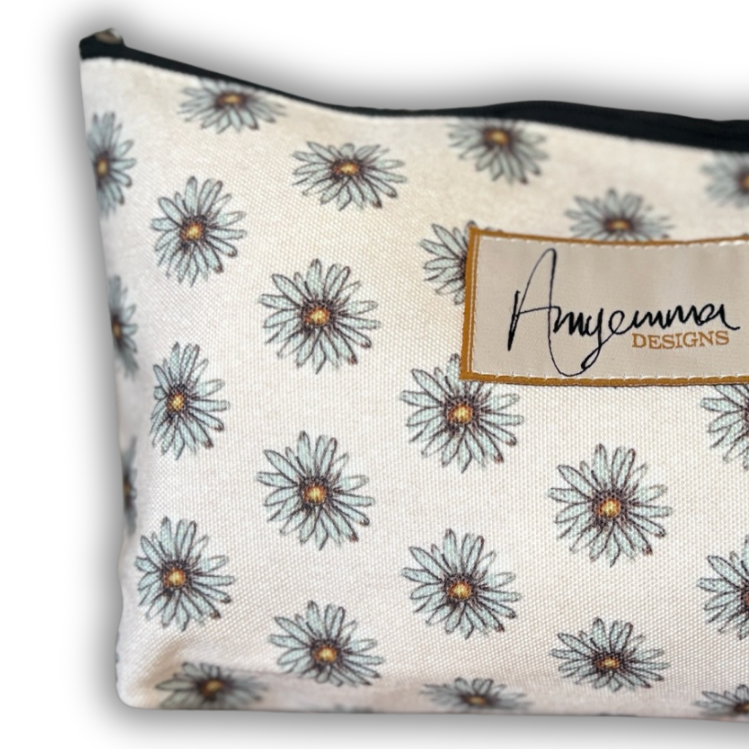 Makeup bag - Ditzy Daisy - White