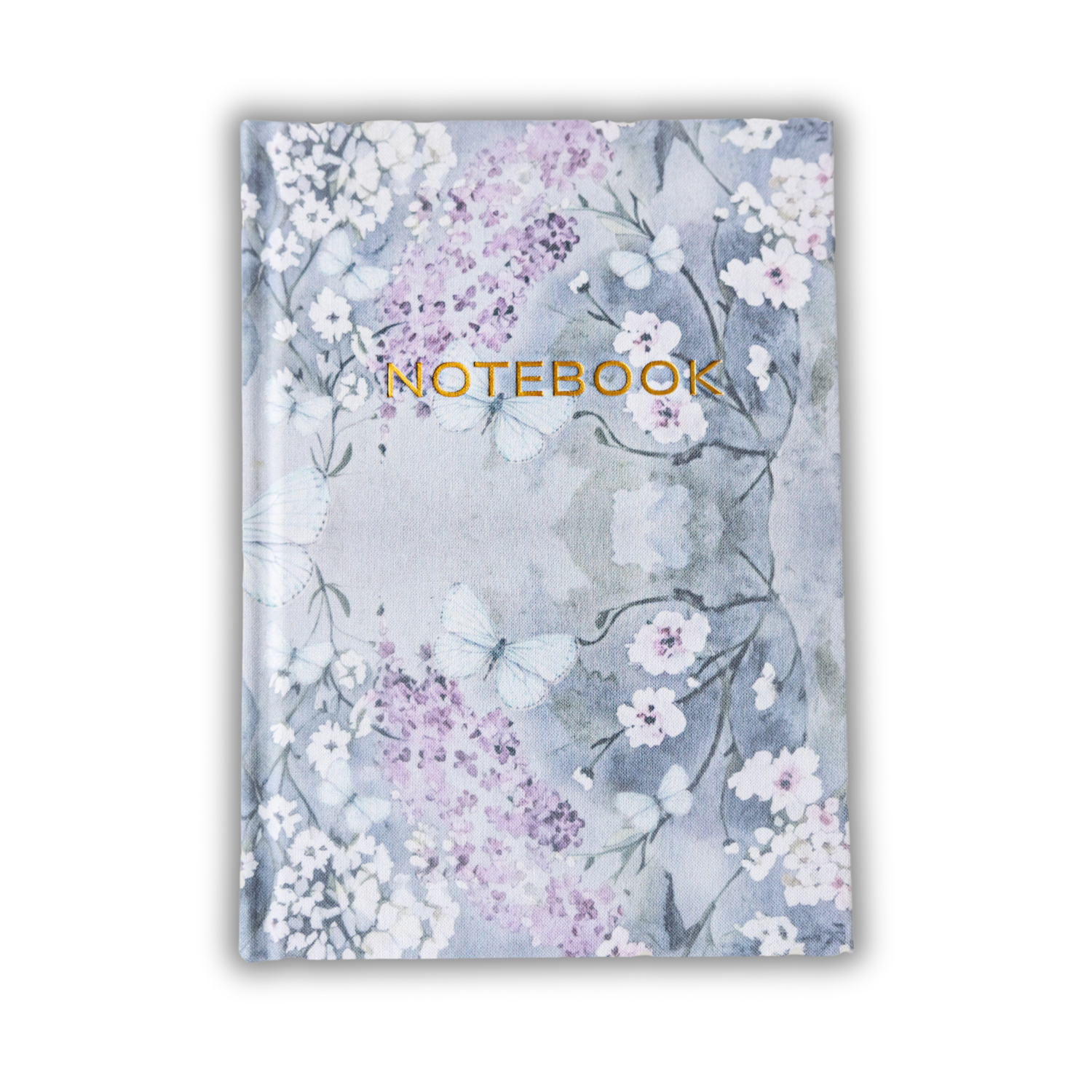 Linen Notebook - Cottage Garden - Grey