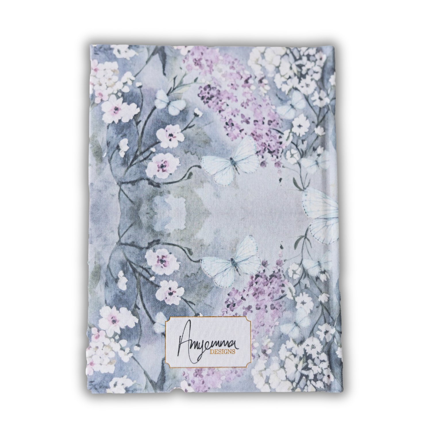 Linen Notebook - Cottage Garden - Grey