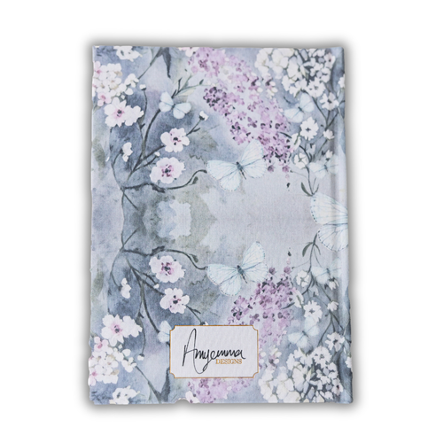Linen Notebook - Cottage Garden - Grey
