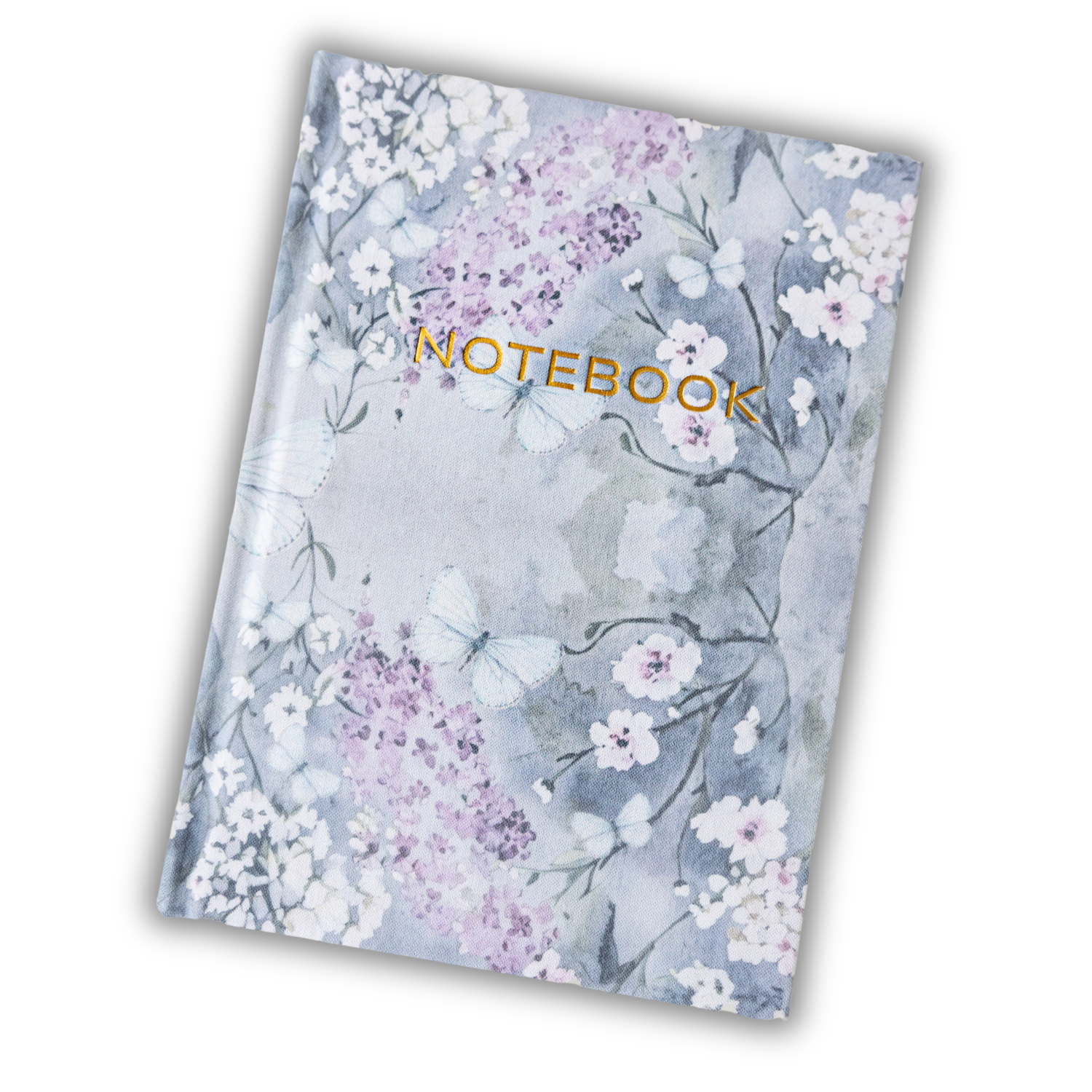 Linen Notebook - Cottage Garden - Grey