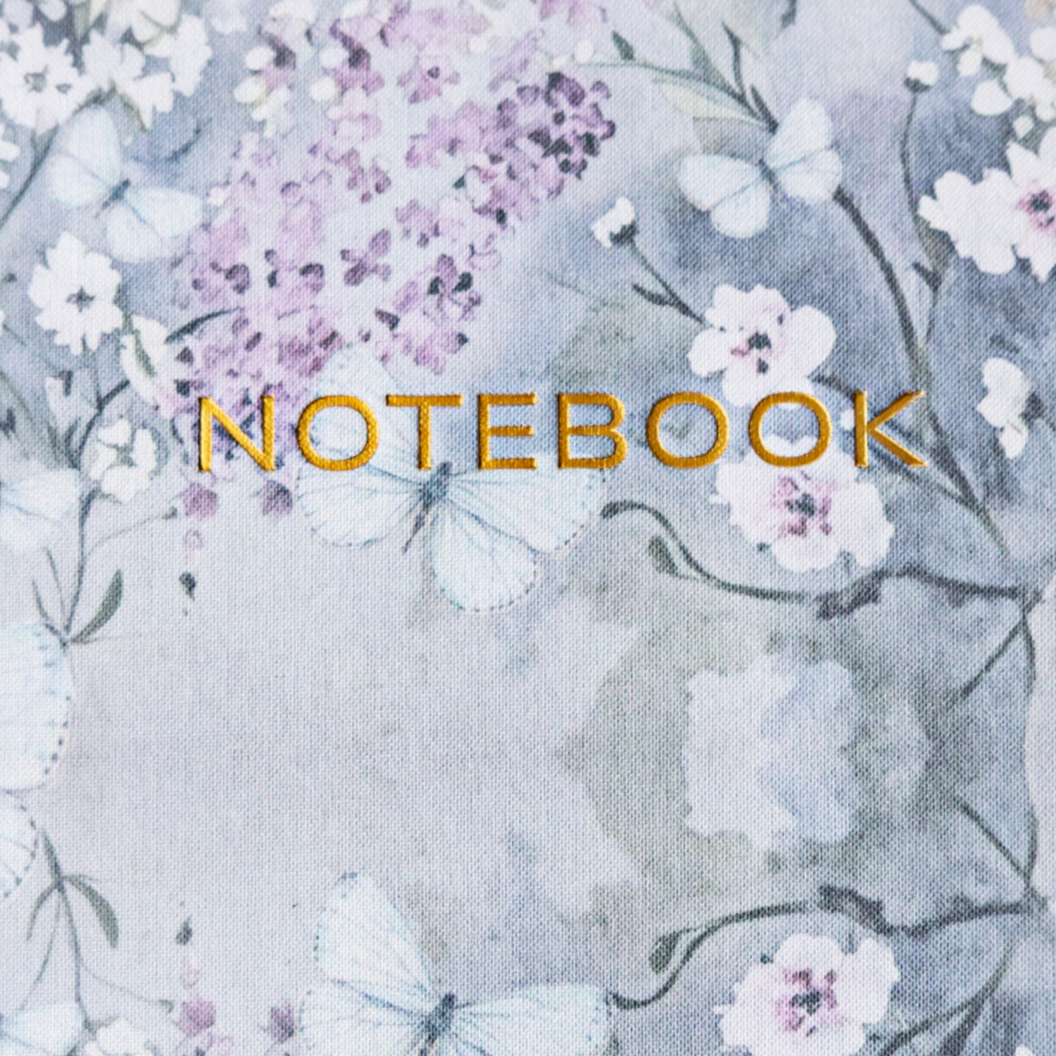 Linen Notebook - Cottage Garden - Grey