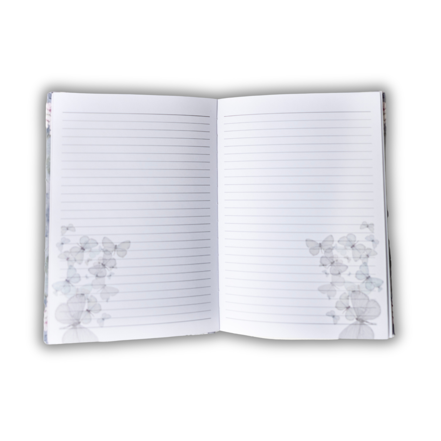 Linen Notebook - Cottage Garden - Grey