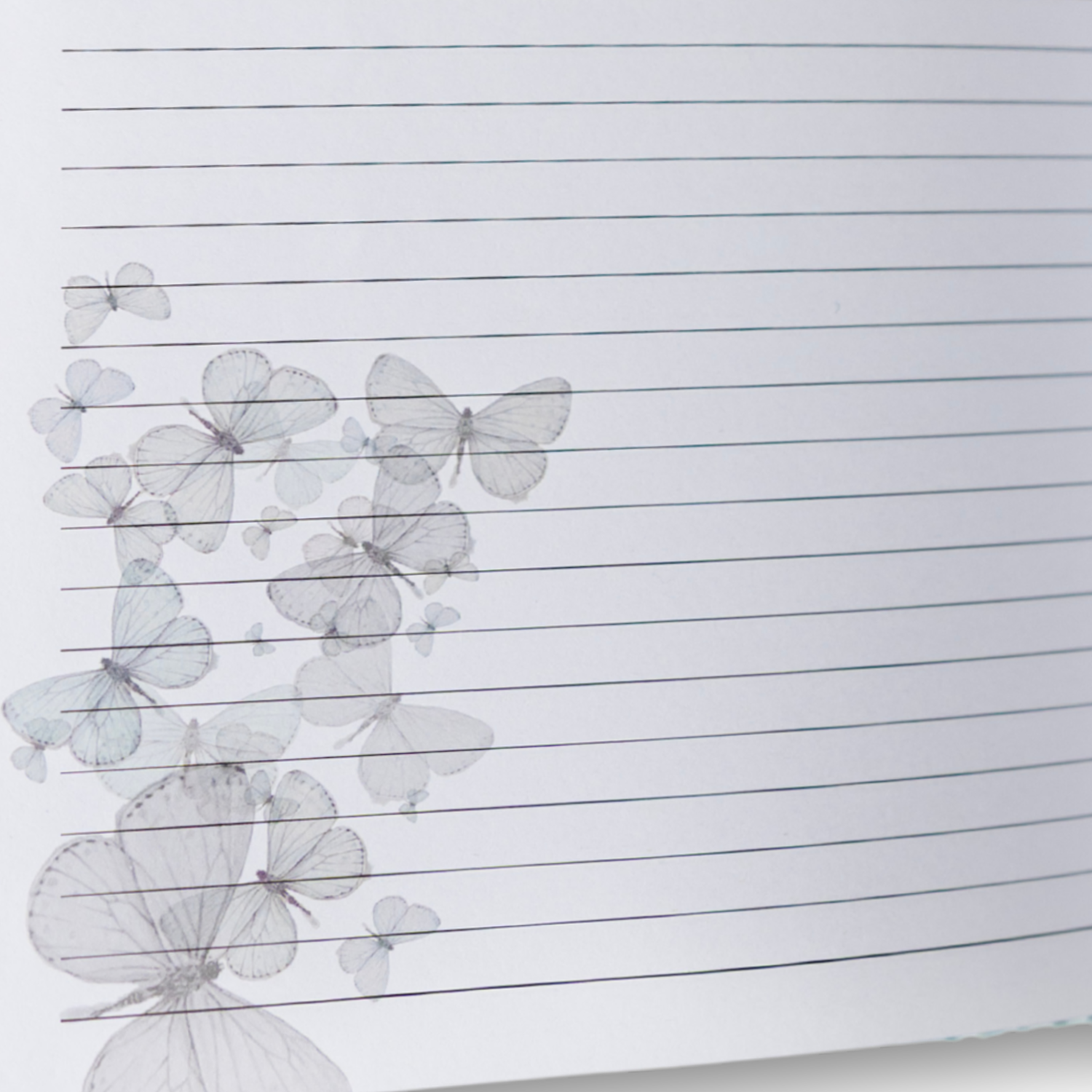 Linen Notebook - Cottage Garden - Grey