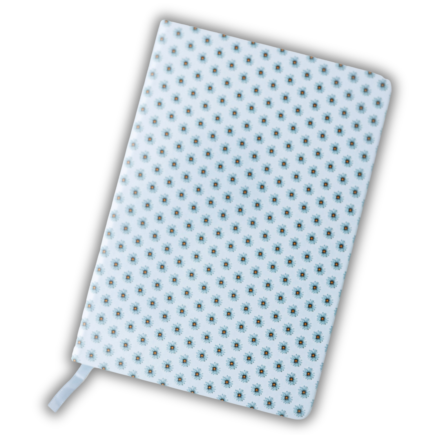 PU Leather Notebook - Ditzy Daisy - Blue