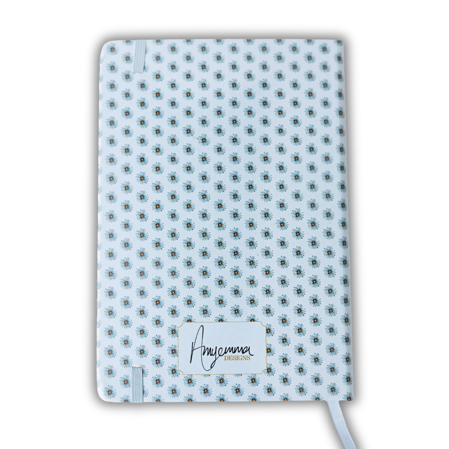 PU Leather Notebook - Ditzy Daisy - Blue