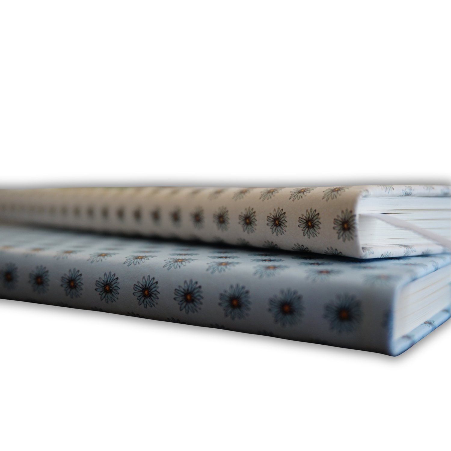 PU Leather Notebook - Ditzy Daisy - Blue