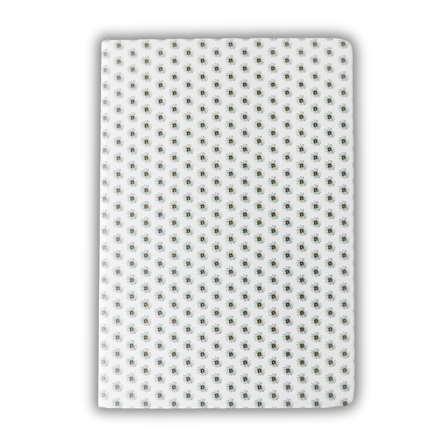 PU Leather Notebook - Ditzy Daisy - White