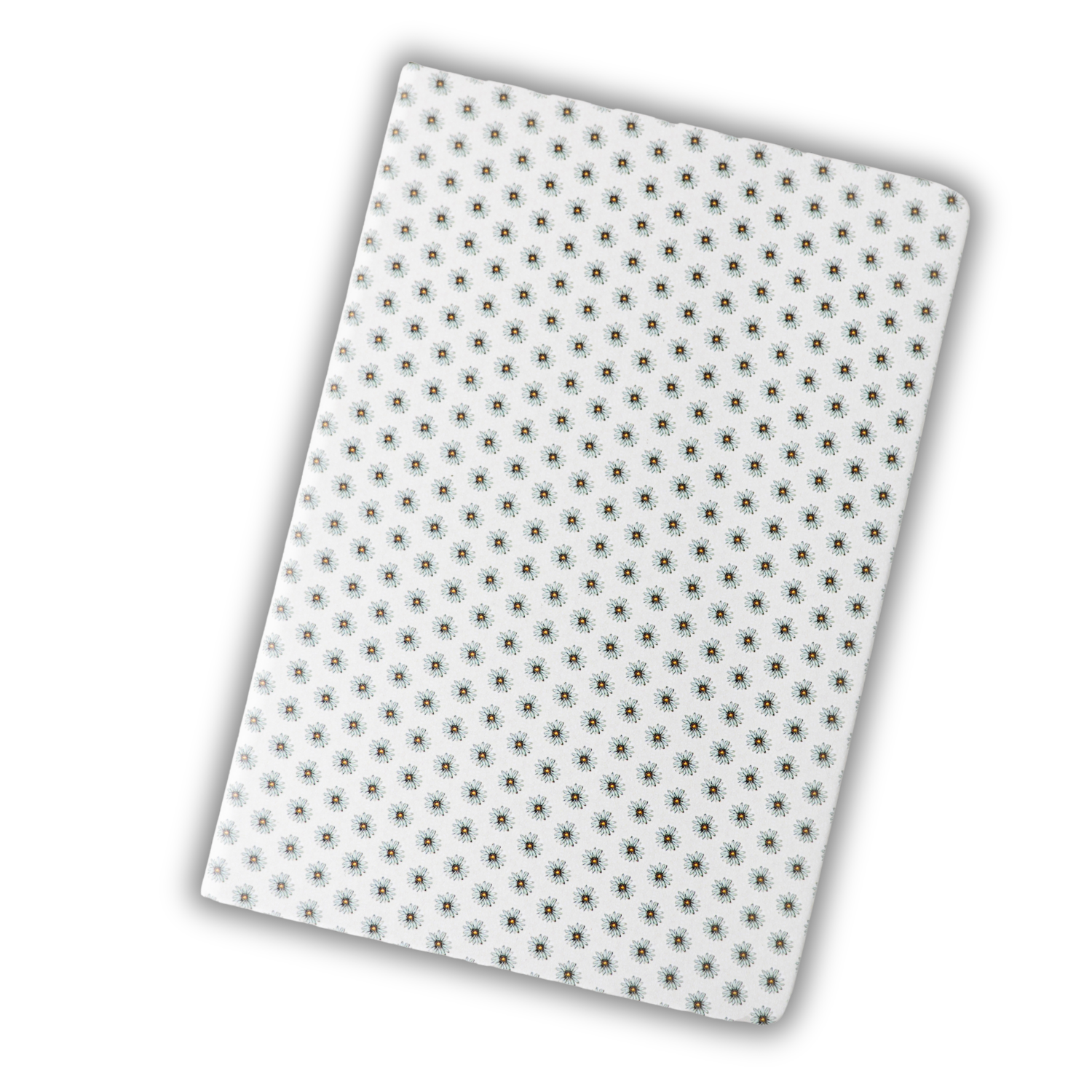 PU Leather Notebook - Ditzy Daisy - White