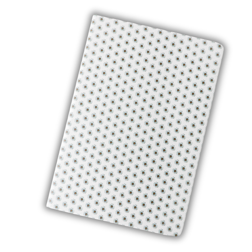PU Leather Notebook - Ditzy Daisy - White