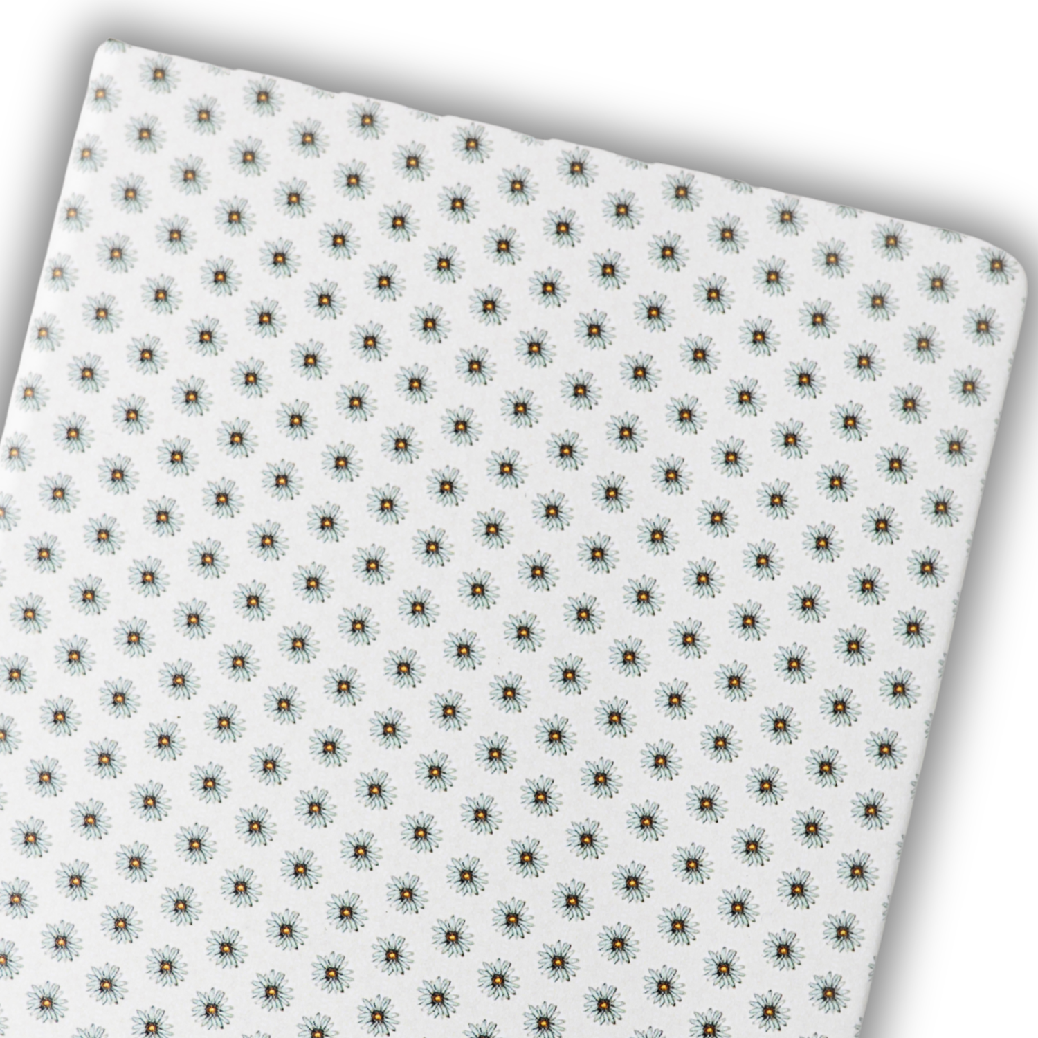 PU Leather Notebook - Ditzy Daisy - White