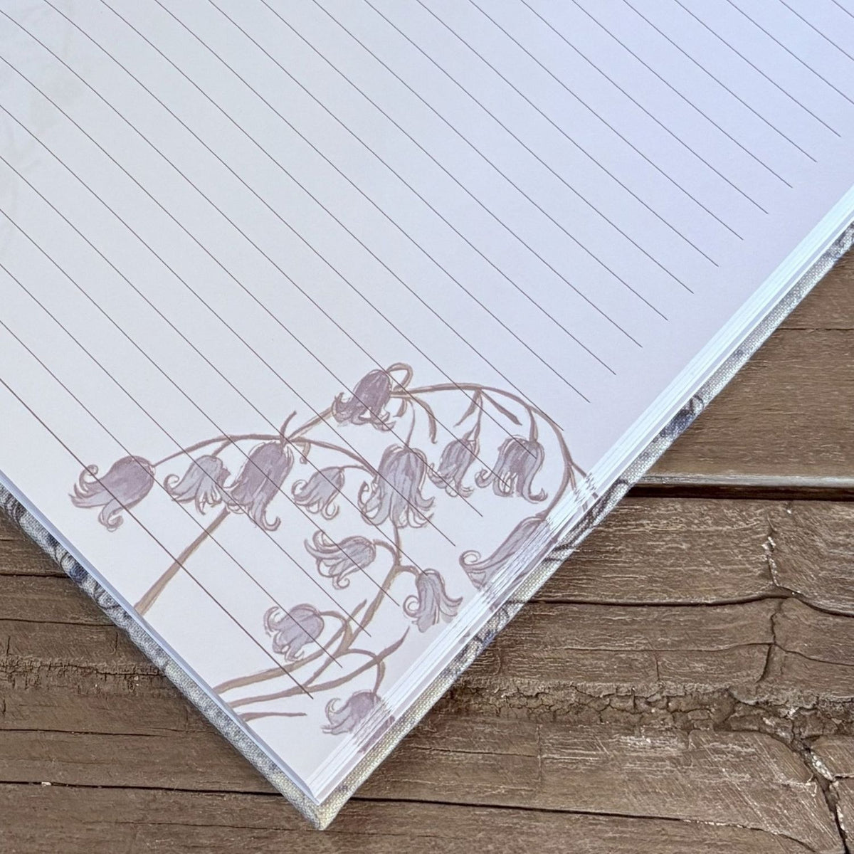 Linen Notebook - Westcott Bluebells