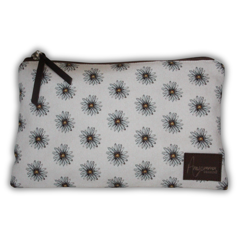 Pouch bag - Ditzy Daisy - White