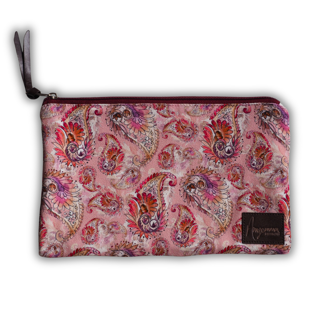 Pouch bag - Painted Paisley - Pink