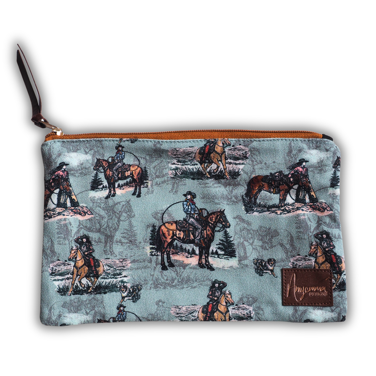 Pouch bag - Sage and Saddle - Turquoise
