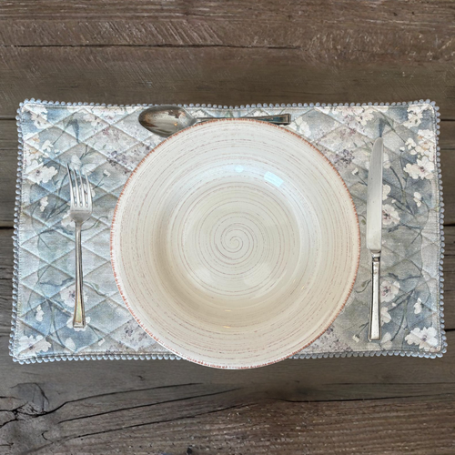 Linen Placemat - Cottage Garden - Soft Green