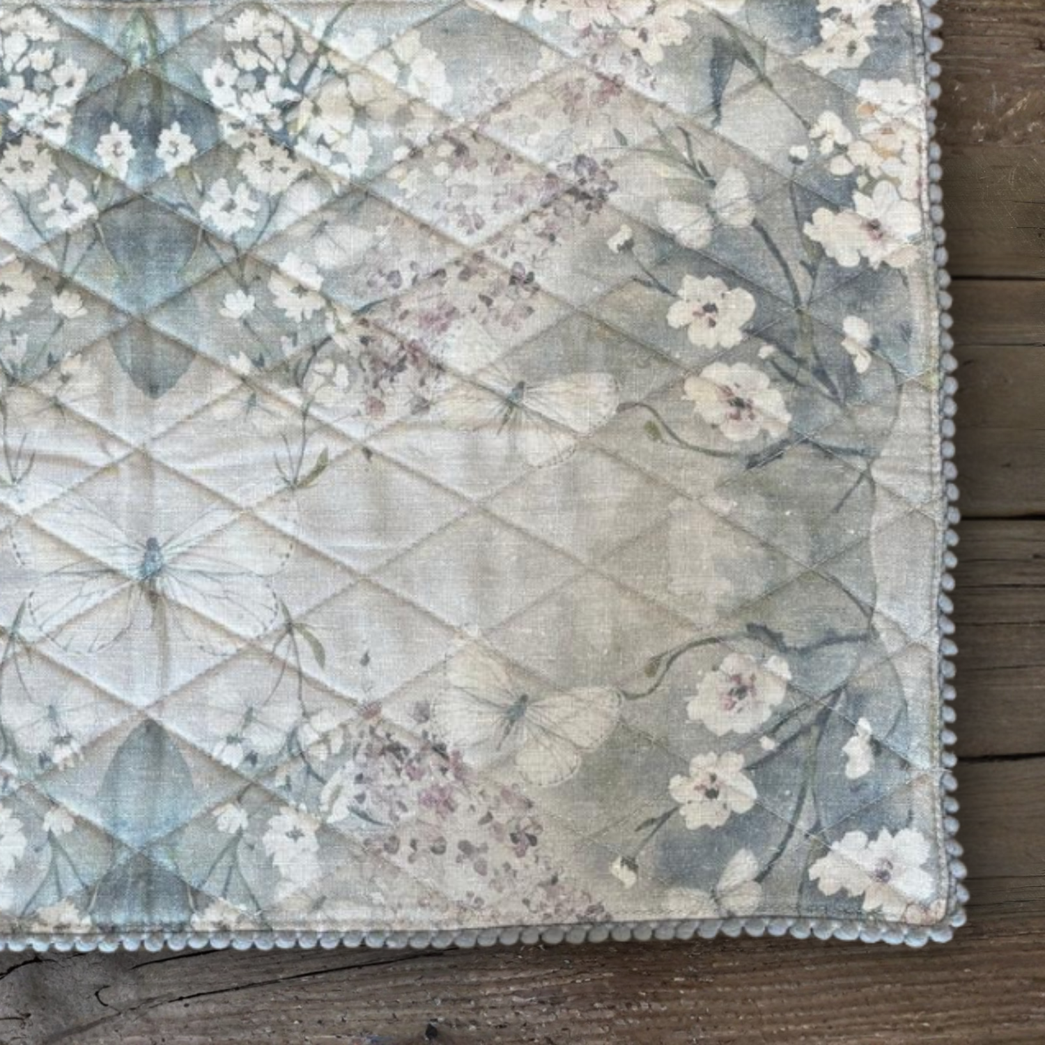 Linen Placemat - Cottage Garden - Soft Green