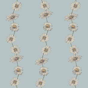 Large Tote Bag - Daisy Chain - Blue
