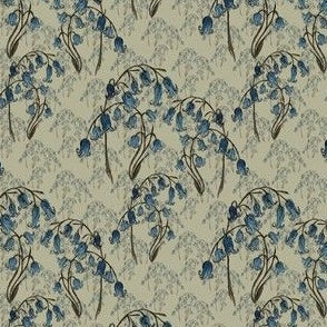 Tea towel linen - Westcott Bluebells