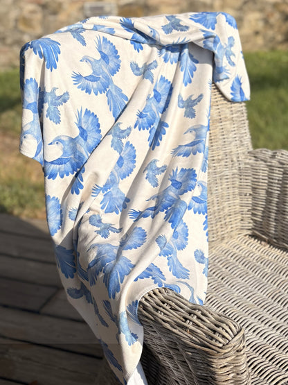 Microfiber Beach Towel - Blue Bird - Simple