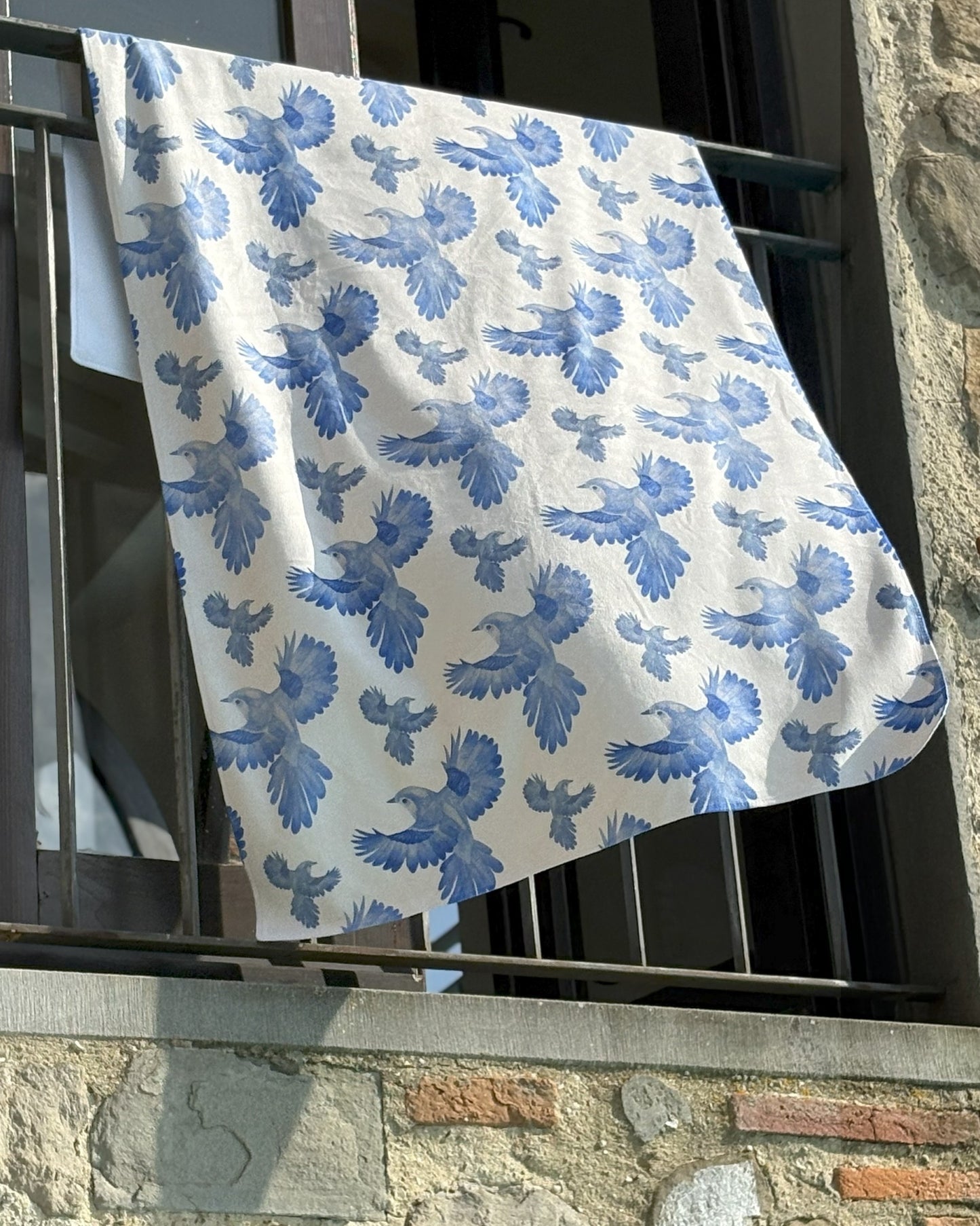 Microfiber Beach Towel - Blue Bird - Simple