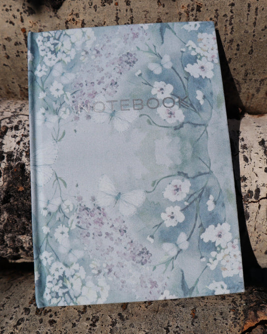 Linen Notebook - Cottage Garden - Soft Green