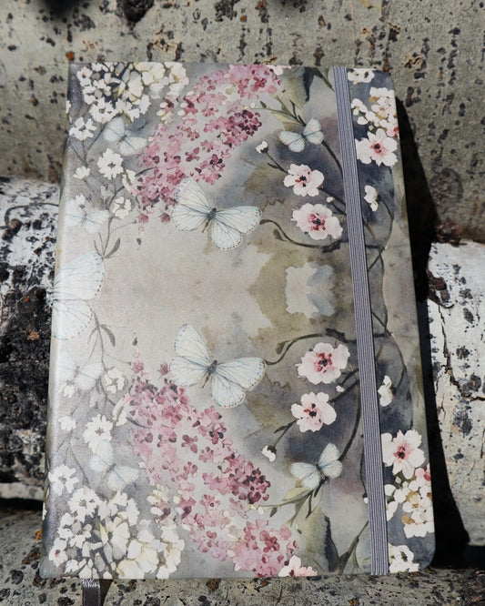 PU Leather Notebook - Cottage Garden Khaki