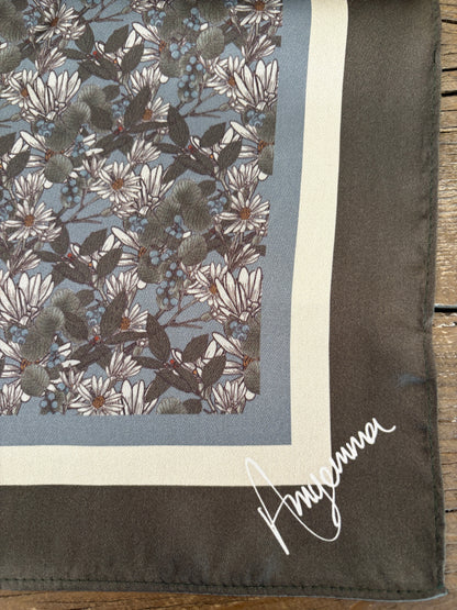 Silk Scarf 35 x 35 - Bloom and Bounty