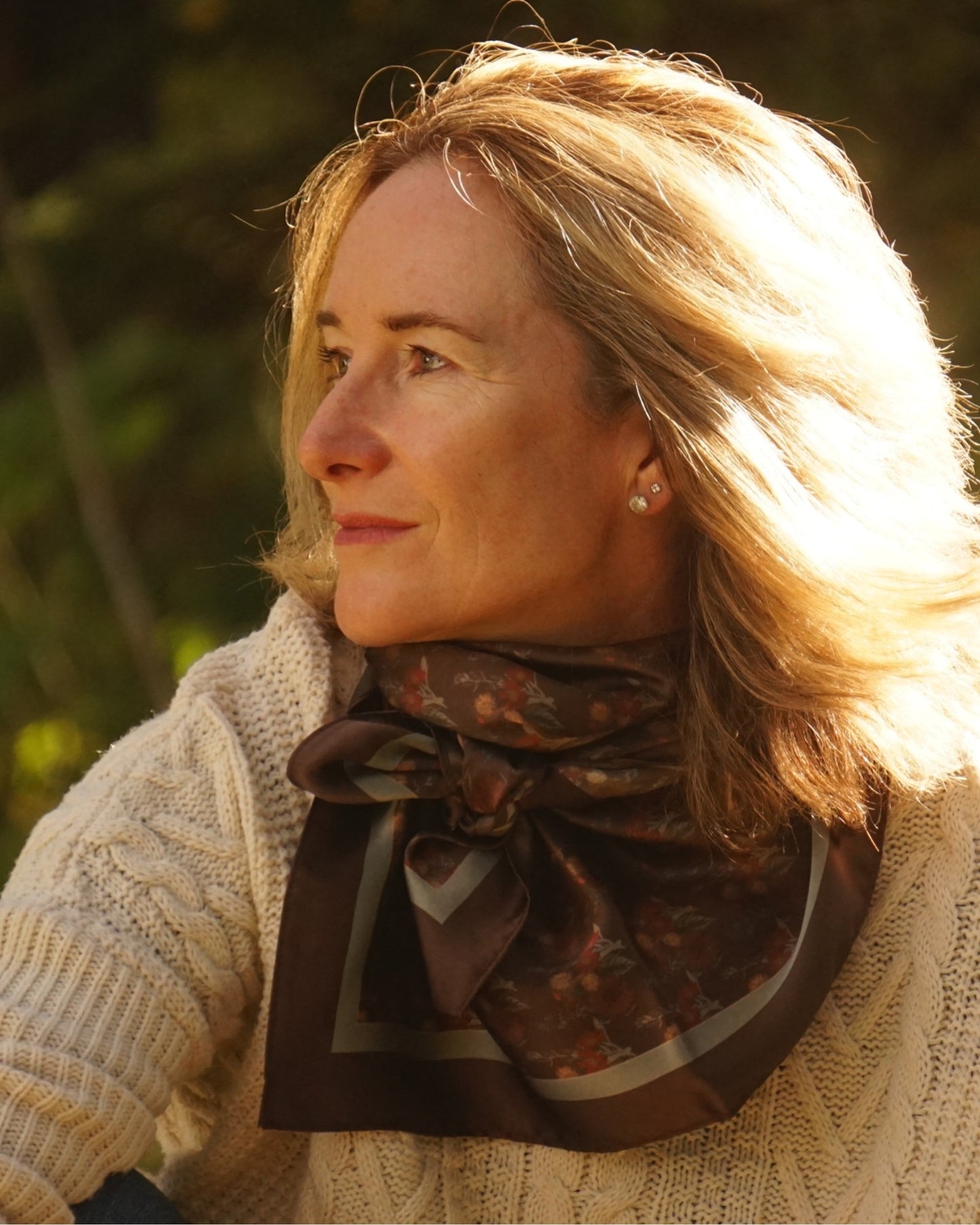 Silk Scarf 35 x 35 - Fall from Grace