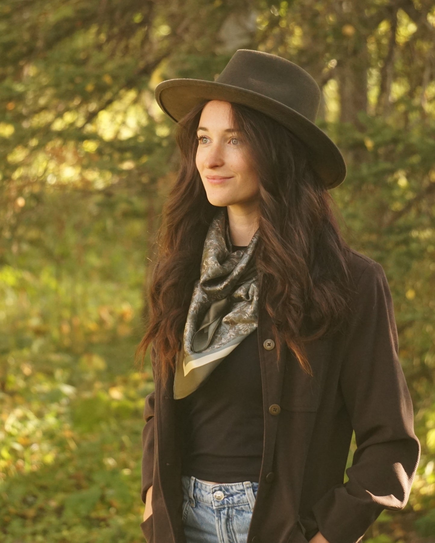 Silk Scarf 35 x 35 - Bloom and Bounty