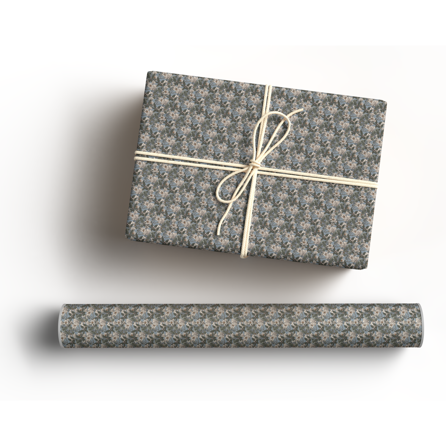 Gift wrap 4 sheets - Bloom and Bounty - Blue