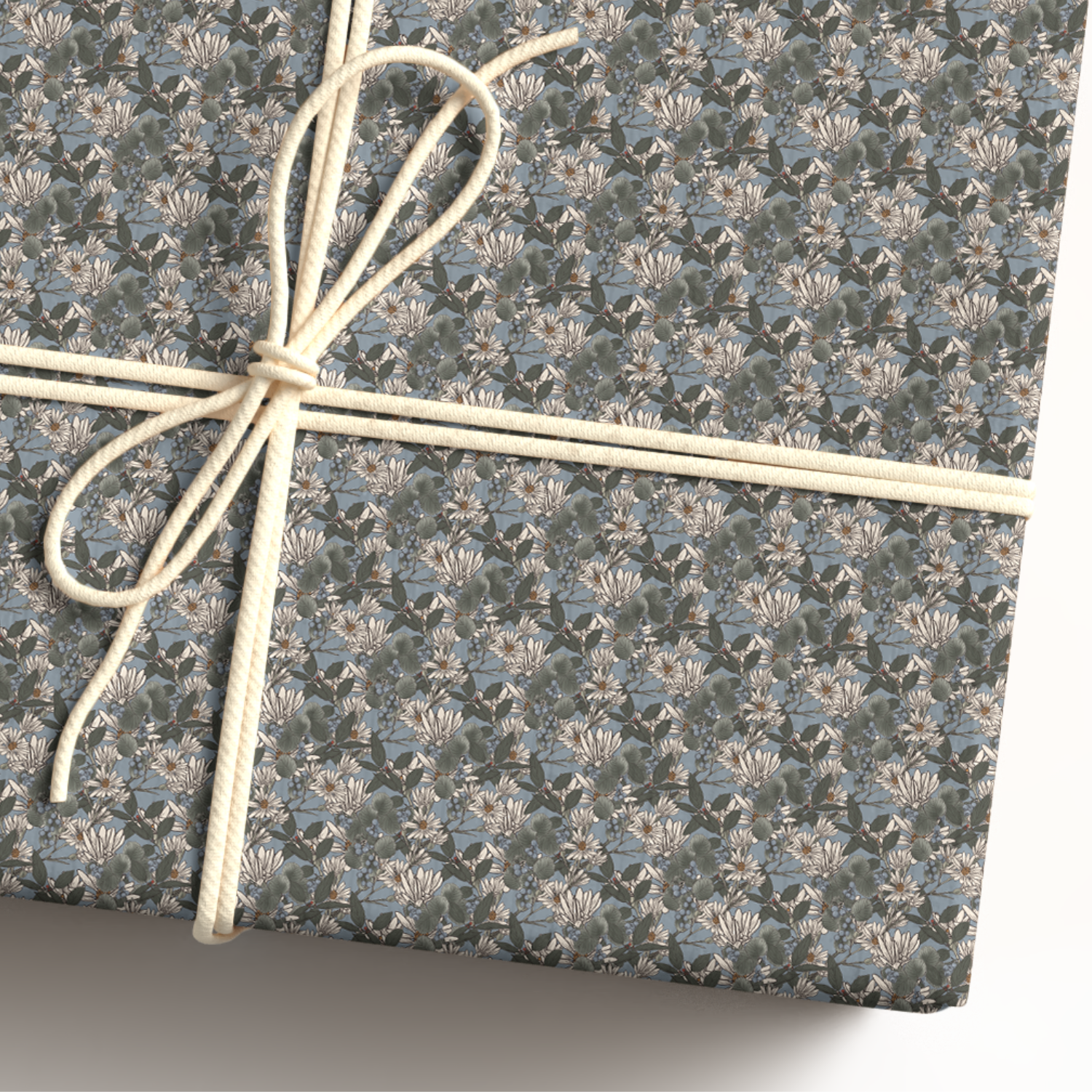 Gift wrap 4 sheets - Bloom and Bounty - Blue