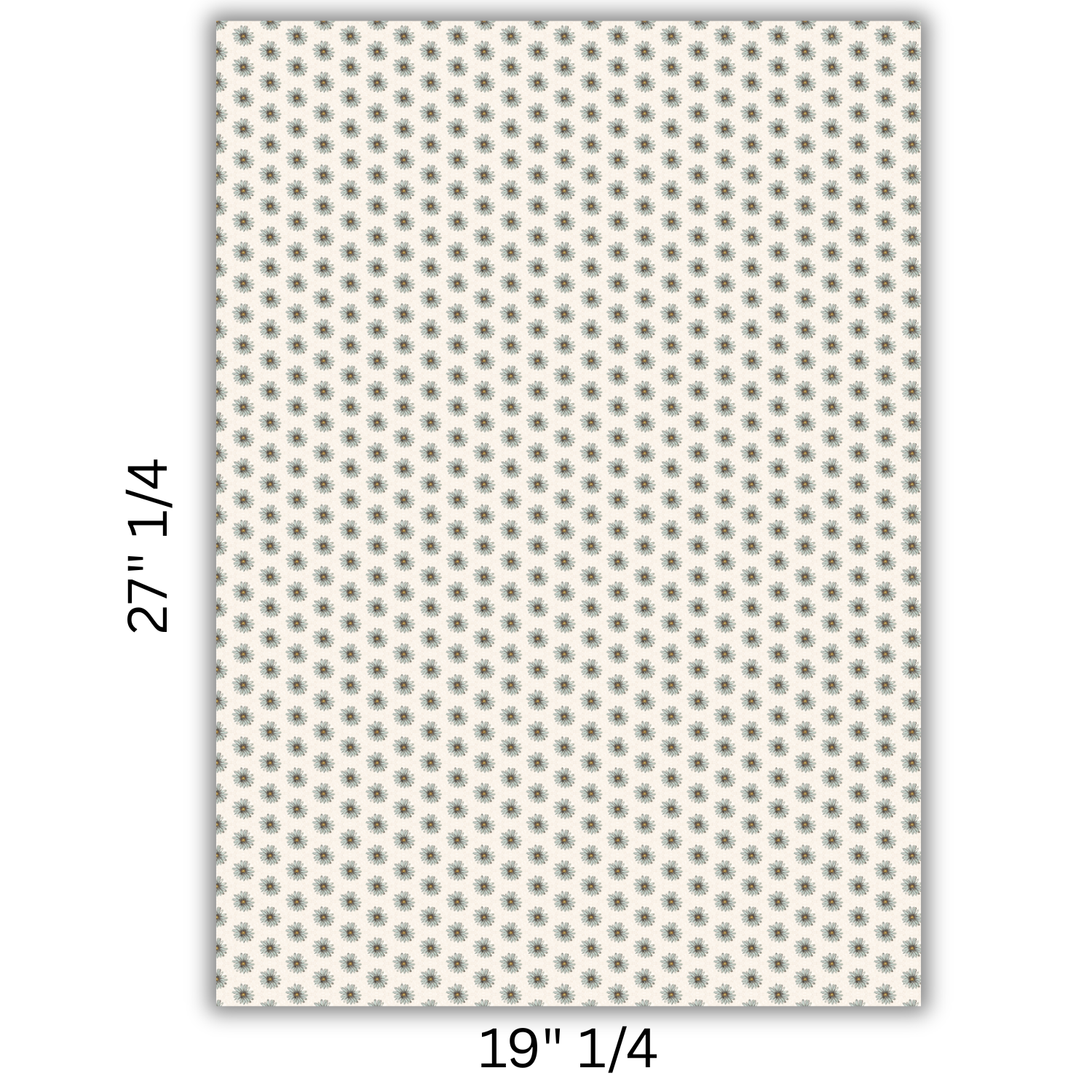 Gift wrap 4 sheets - Ditzy Daisy -  White