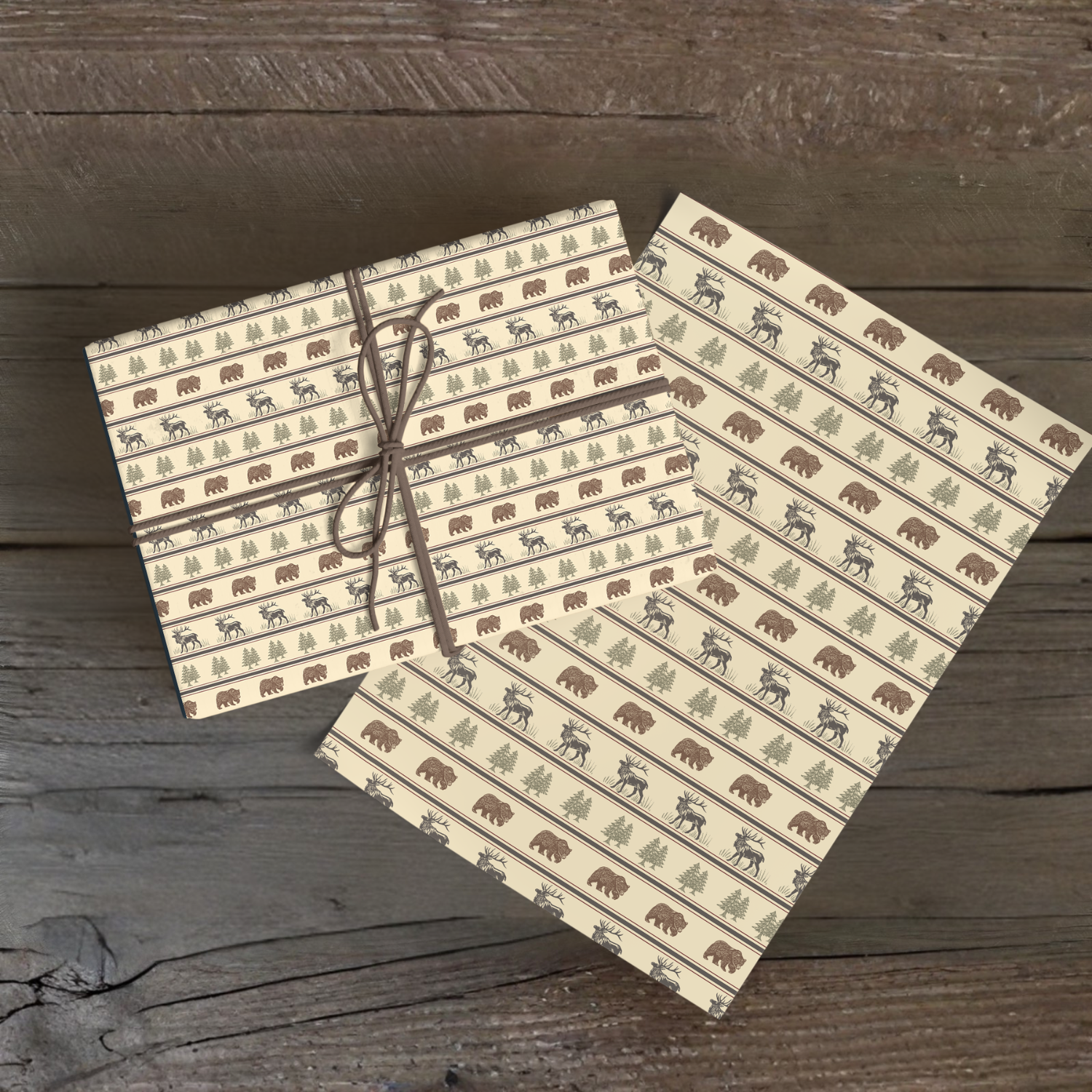 Gift wrap 4 sheets - Fur and Hide - Multi